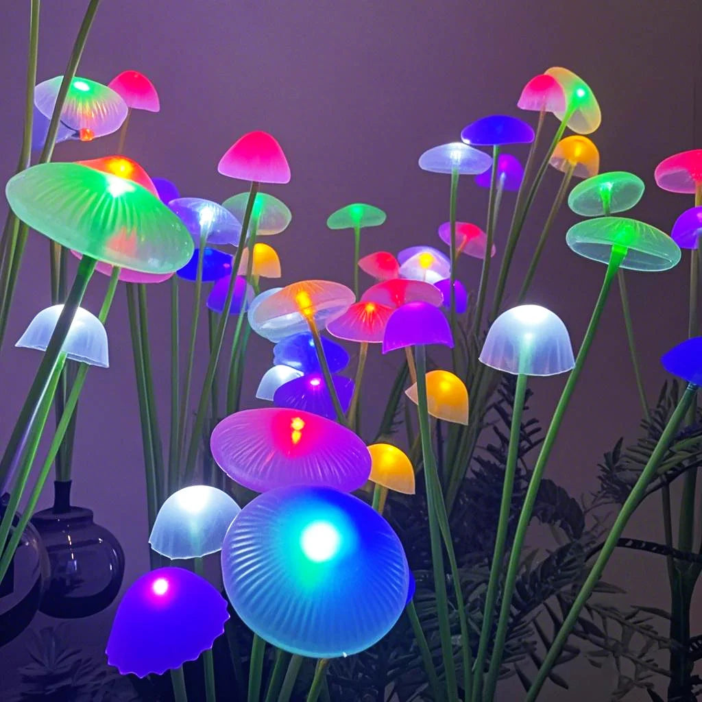 Solar Mushroom Garden Lights Swinging Fireflies Solar Lights IP65 Waterproof for Outdoor Garden Y...