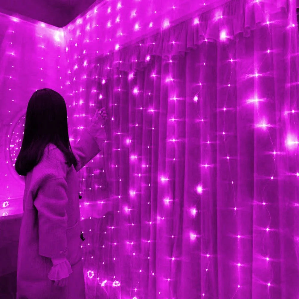 3/6M USB LED Curtain 8Modes Remote Control String Lights Holiday Wedding Fairy Garland Lights For...