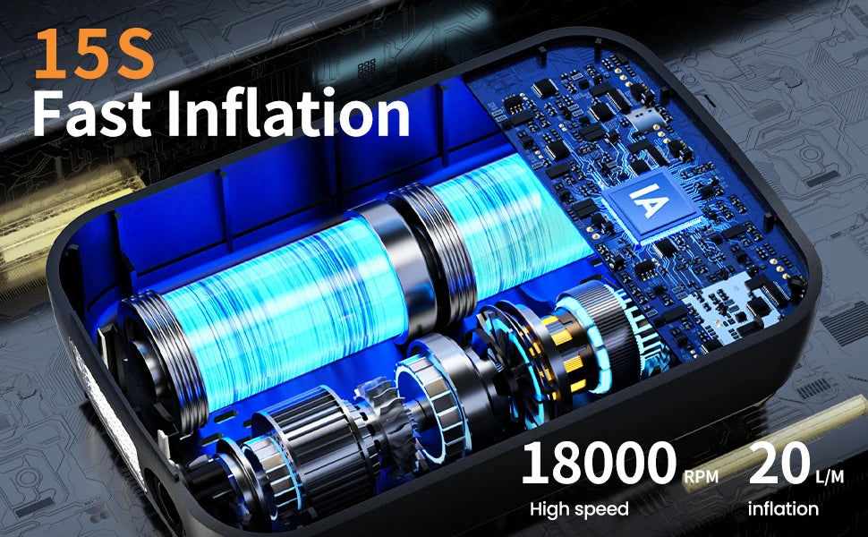 Portable Car Air Pump Electric Tire Inflator Intelligent Digital Display Tire Inflator For Car Motorcycle Bicycle Air Compressor