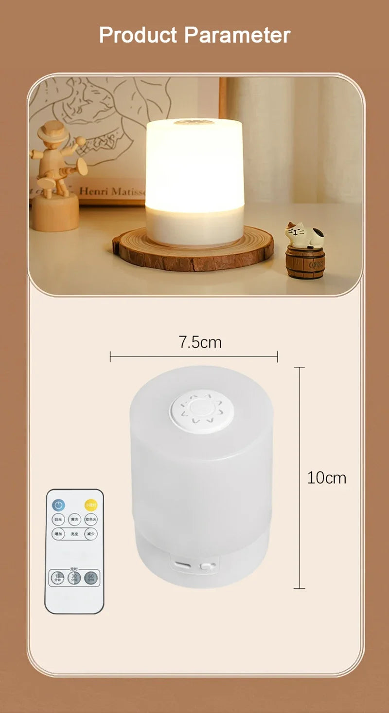 Led Night Lights Bedside Dimmable Charging Desktop Night Lamps Bedroom Bedside Lighting Decoratio...