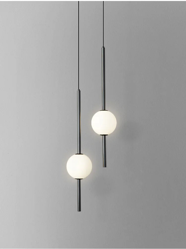 Nordic Simple Glass Ball Pendant Lights Dining Room Bedroom Decor Hanging Lamp Restaurant Bar Suspension Chandeliers Lighting