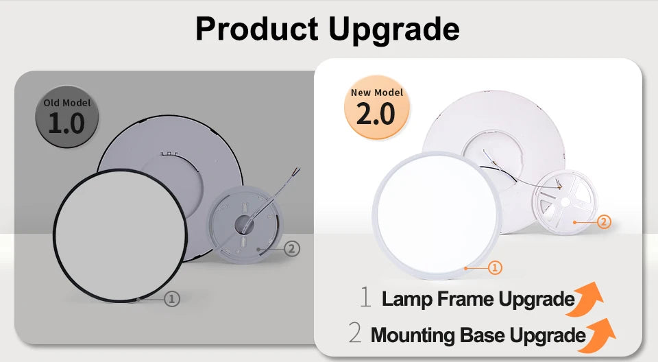50CM Large Ceiling lamp Smart APP/ Remote Control Dimmable for Bedroom 48W Ceiling Lights AC 110/...