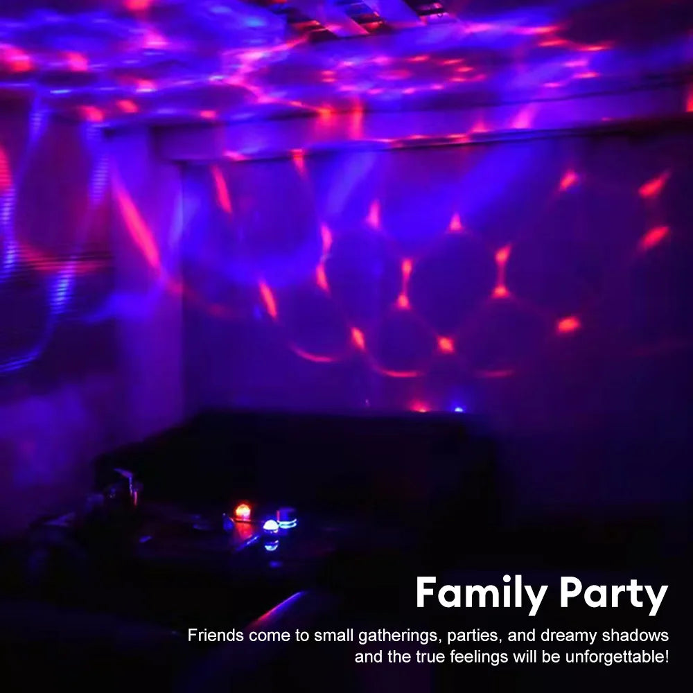 LED Starry Sky Lights Bedroom NightLights 5V USB Decoration Atmosphere Projector Lamp 360° Rotating For Weddings Christmas