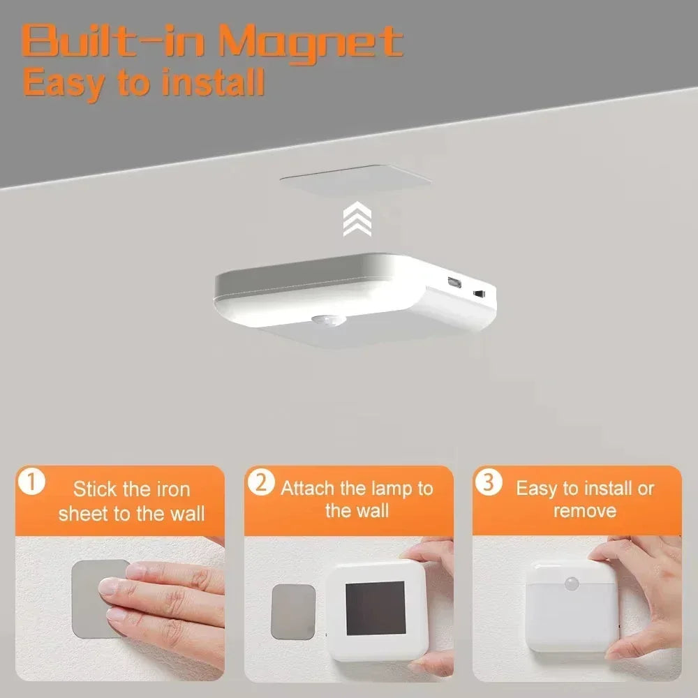 LED Induction Night Light, Wireless USB Charging Human Body Induction Wall Light Bedroom Corridor...