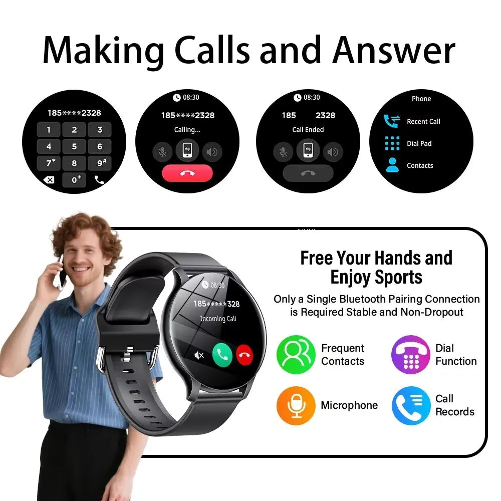 GPS 2026 New Smart Watch Heart Rate Sleep Health Monitor Bluetooth Talk  Men's Ladies Sport Smart Watch for Android IOS