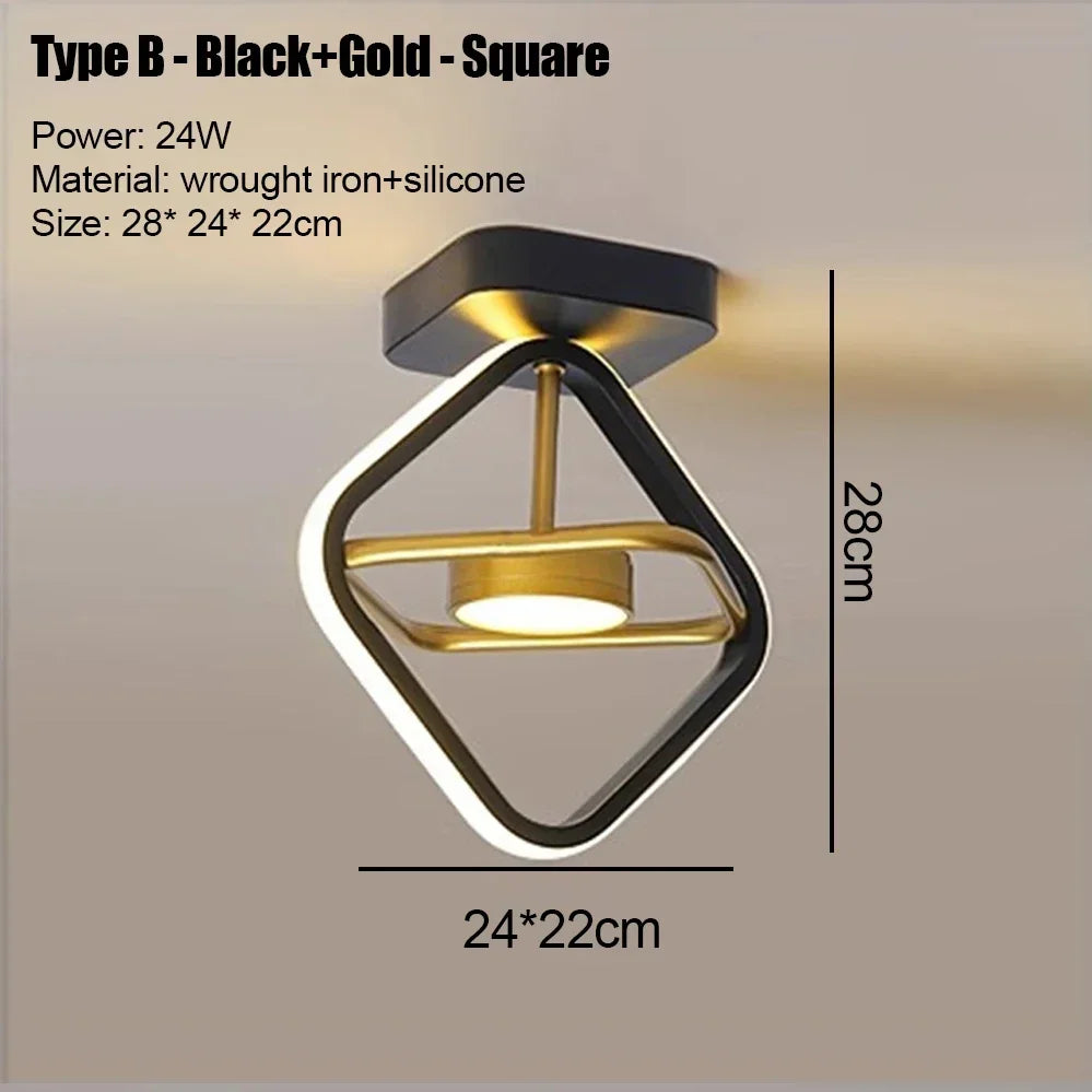 Modern LED Aisle Ceiling Lights Nodic Home Lighting Led Surface Mounted for Bedroom Living Room Corridor Light 3-colo...