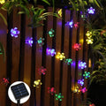 Solar Cherry Garden Flower LightsBattery-operated Garland Solar Outdoor Waterproof Lawn Pathway Christmas Decoration