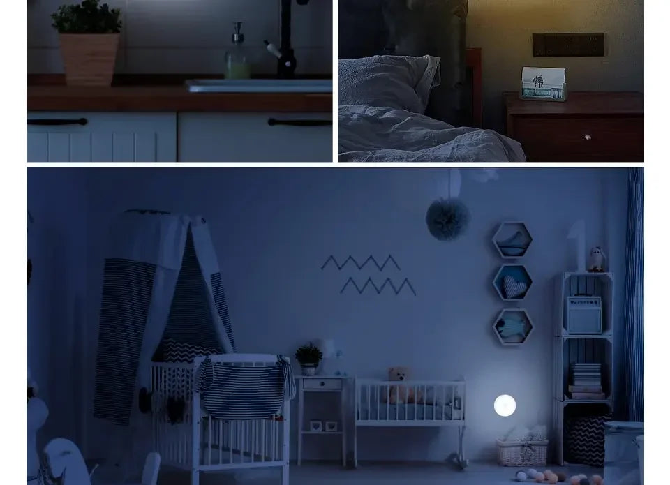 LED Motion Sensor Light Night Light USB Rechargeable Night Lamp for Kitchen Cabinet Wardrobe Lamp...