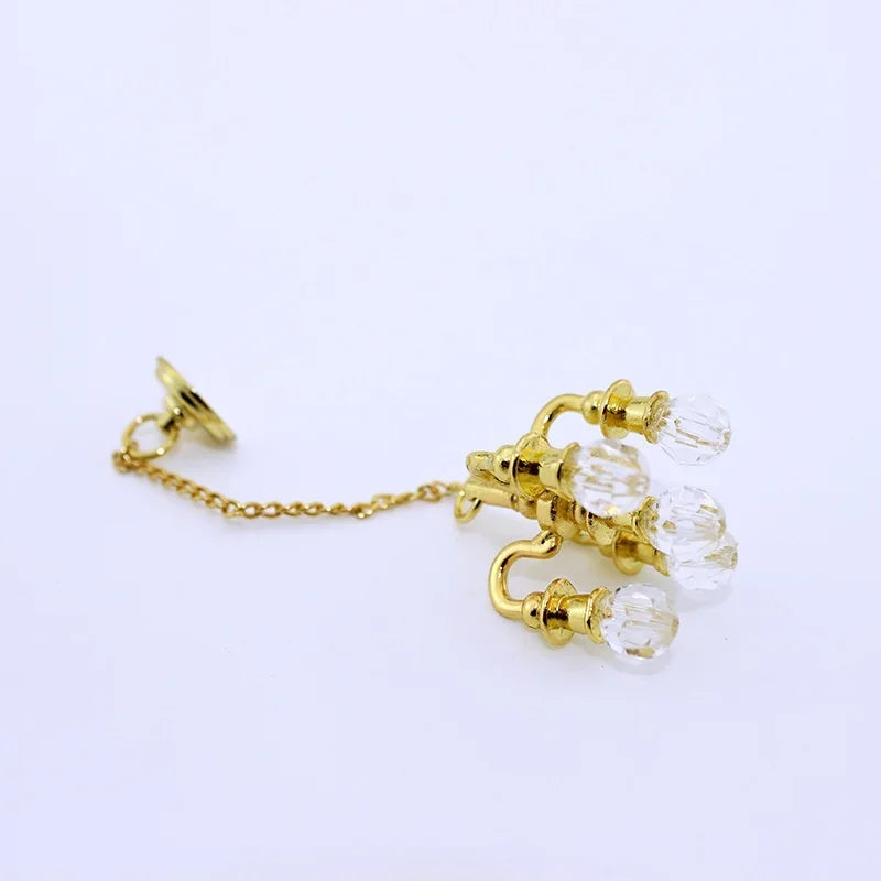 1:12 Scale Fashion Vintage Chandelier Mini Furniture Toy Playing House Miniature Dollhouse Ceiling Lamp Model Doll Accessories