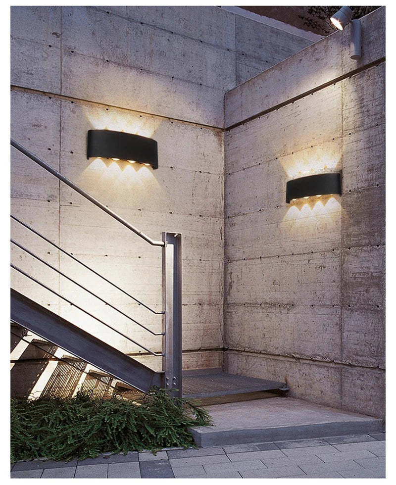 LED Up and Down Illuminated Wall Light Waterproof Interior Wall Light Bedroom Living Room Corrido...