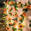 Artificial Vine Fairy Lights Flower Green Leaf String Lights Christmas Tree Garland Light for Wee...