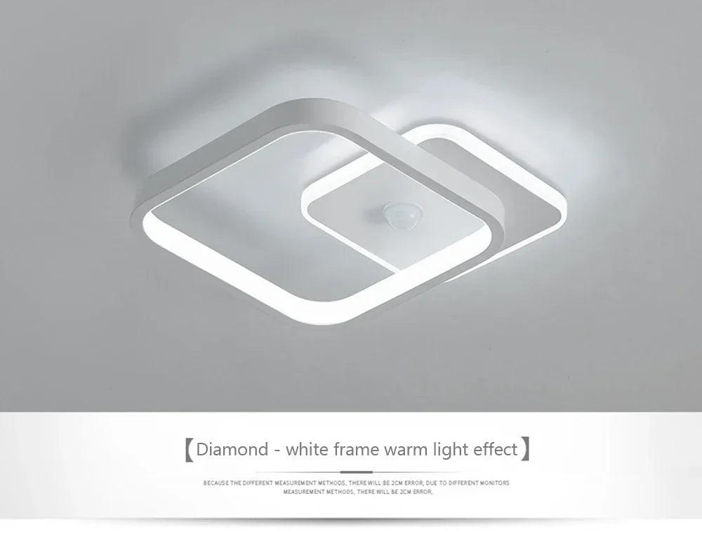 Modern LED Ceiling Light Chandelier Smart Ceiling Lamp with Motion Sensor for Stair Corridor Hallway Entrance Lighting Fixture