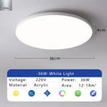 Modern LED Ceiling Light Waterproof Dustproof Three Proof Light Kitchen Bedroom Bathroom Living R...