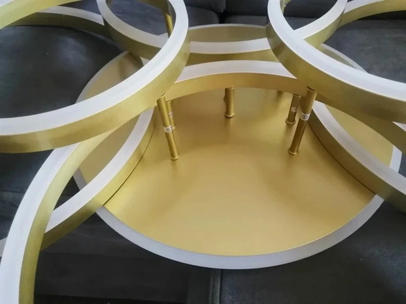 Gold White Modern LED Chandelier Lighting For Living Study Room Lights Indoor Lamps Parlor Foyer Lustres Chandeliers Luminaire