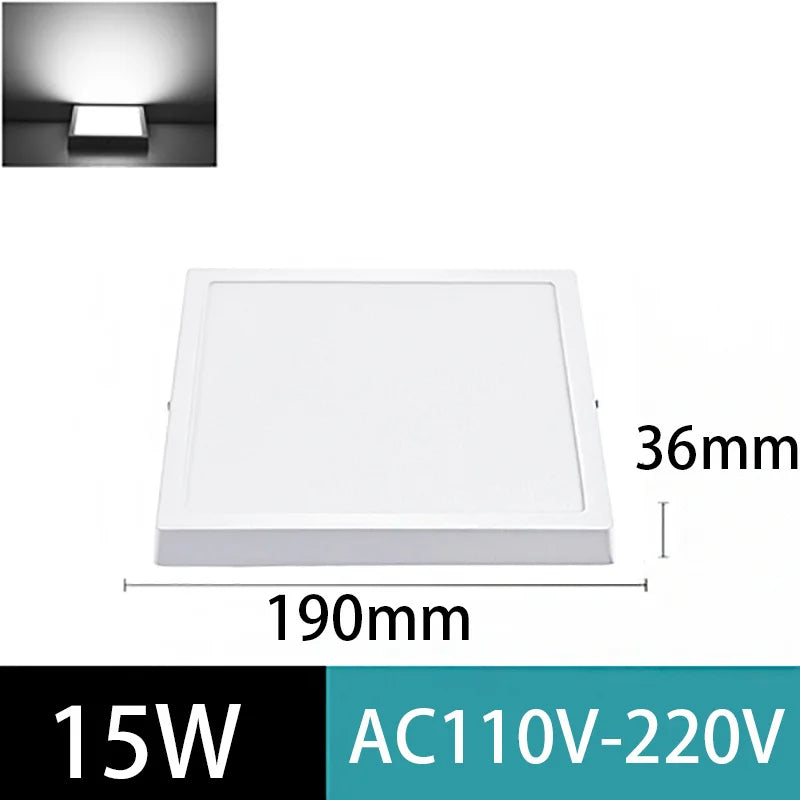 Led Ceiling Lamp 110- Ultra Thin Panel Led Light for Living Room Bedroom Indoor Lighting Square Round Ceiling Lights