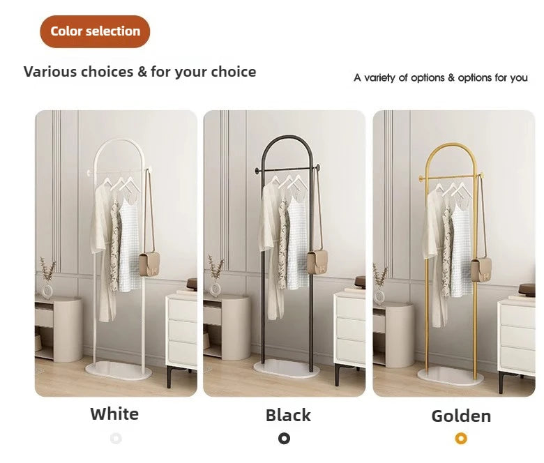 Floor-Standing Clothes Rack for Bedroom, Space-Saving Modern Minimalist Home Use Clothes Rack for Living Room, Indoor Coat Rack