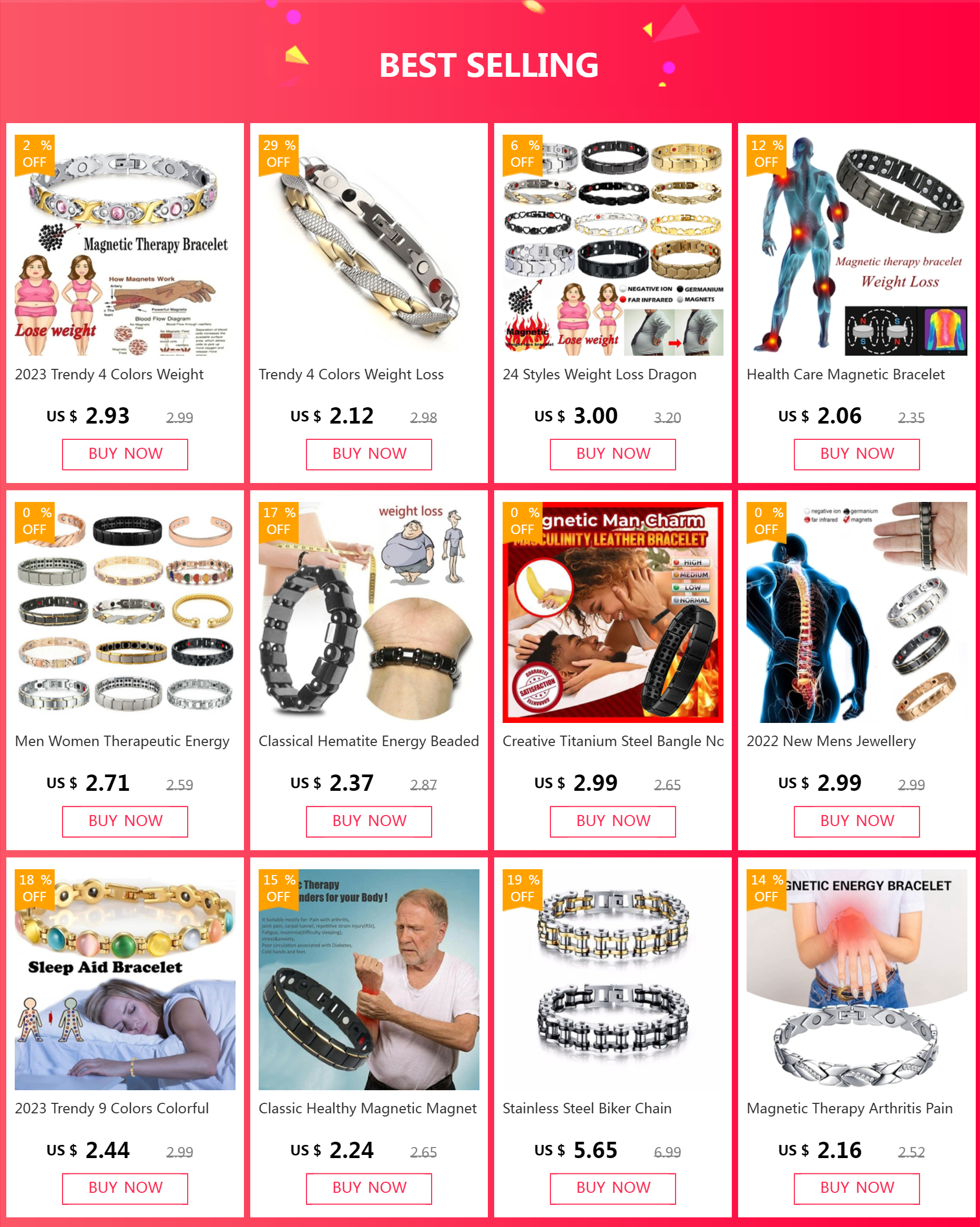 Healthy Bio Magnetic Bracelets for Women Men Therapy Bracelet Pain Relief Arthritis Magnet Bangle Carpal Tunnel Syndrome Jewelry