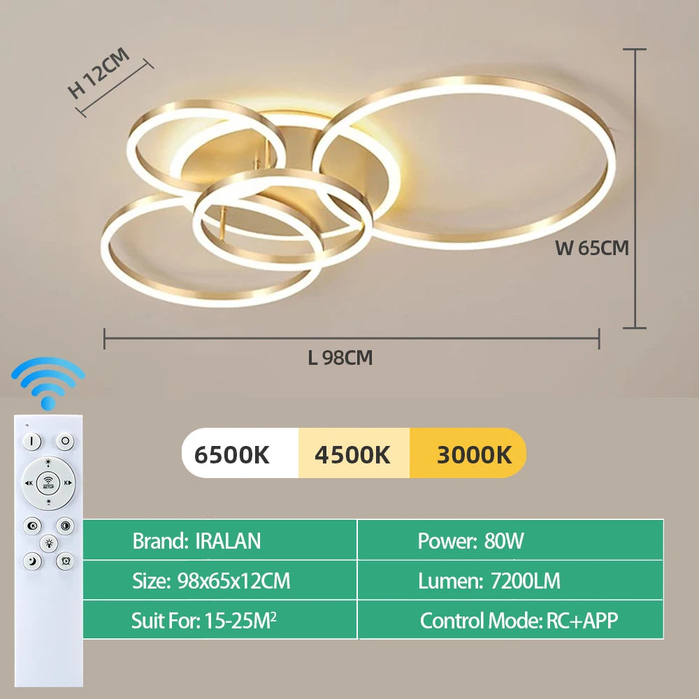 Modern LED Ceiling Chandelier Lighting For Home Living Study Room Bedroom Dimmable Ceiling lamp Indoor Lighting decor...