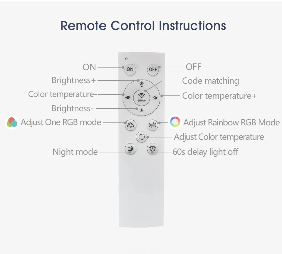 30W 36W Smart LED Ceiling Light RGB Dimming APP TUYA Remote Control Timing Indoor Home Decor Blue...