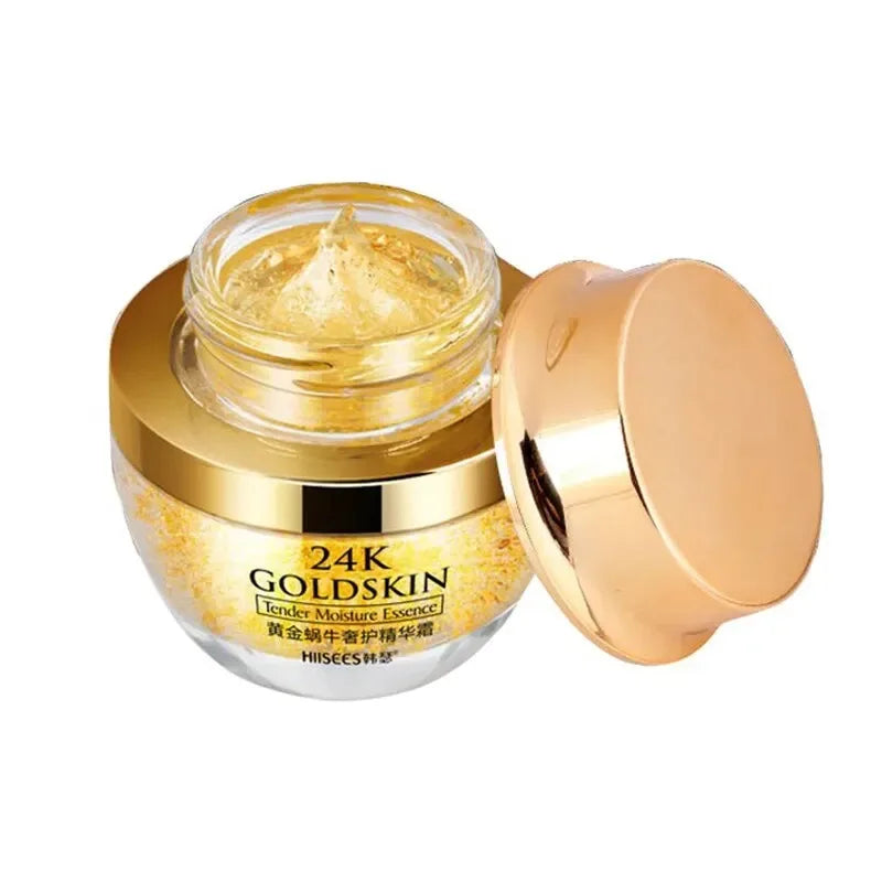 24K Golden Snail Collagen Cream Moisturizing and Skincare Essential Oil Control Facial Beauty Product Formulated for ...