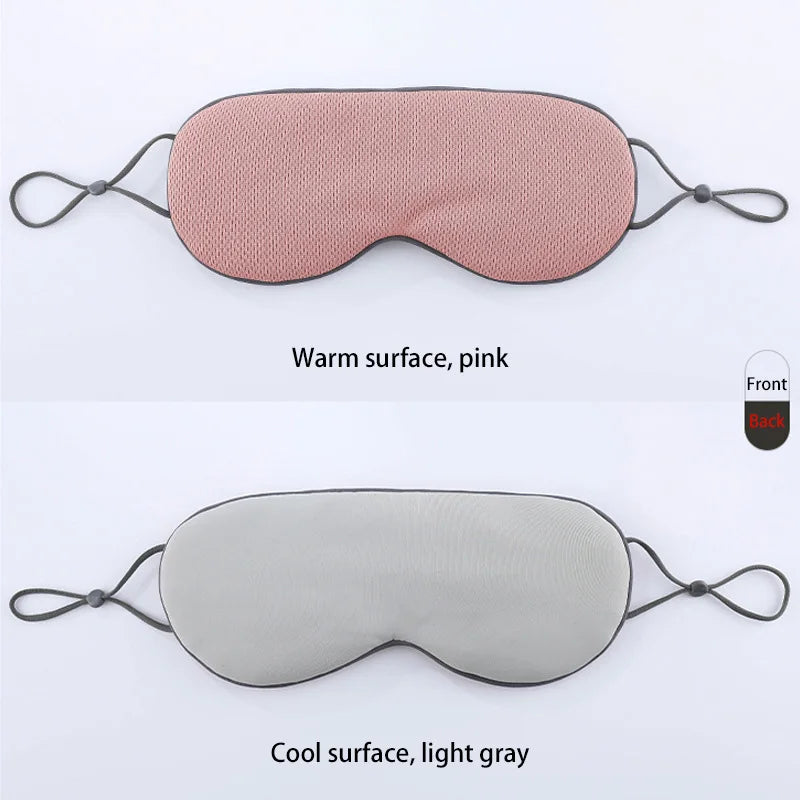 New Sleeping Eye Mask Korean Style Ice Silk Warm And Cool Dual Use Adjustable Travel Light Blocking Breathable Eye Mask 2026