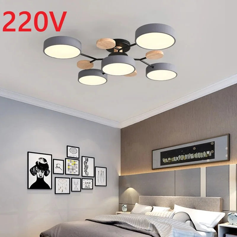 LED Chandelier with 3 Different Colors Suitable for Living Room Bedroom Hotel apartment Study Home Decoration Indoor ...