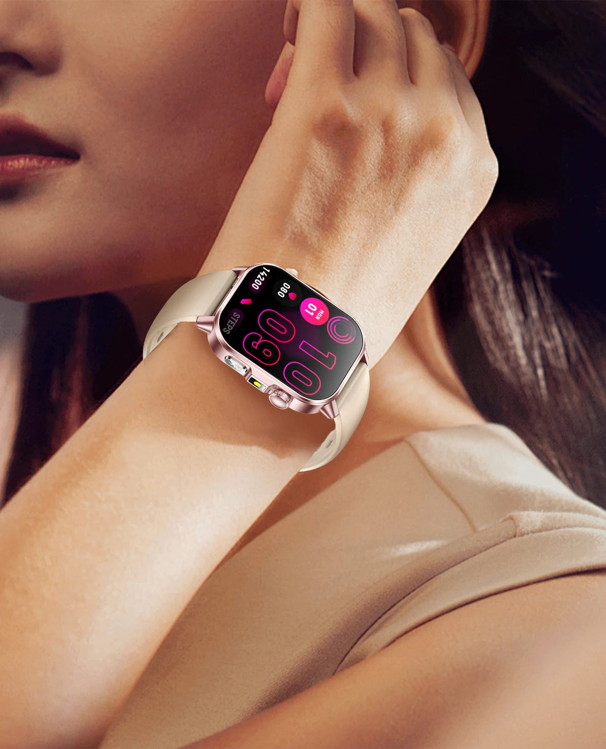 2026 Fashion Health Smart Watch Women 2.0"AMOLED ECG Physical Examination Fat Uric Acid Heart Rate BT Call Smartwatch For Ladies