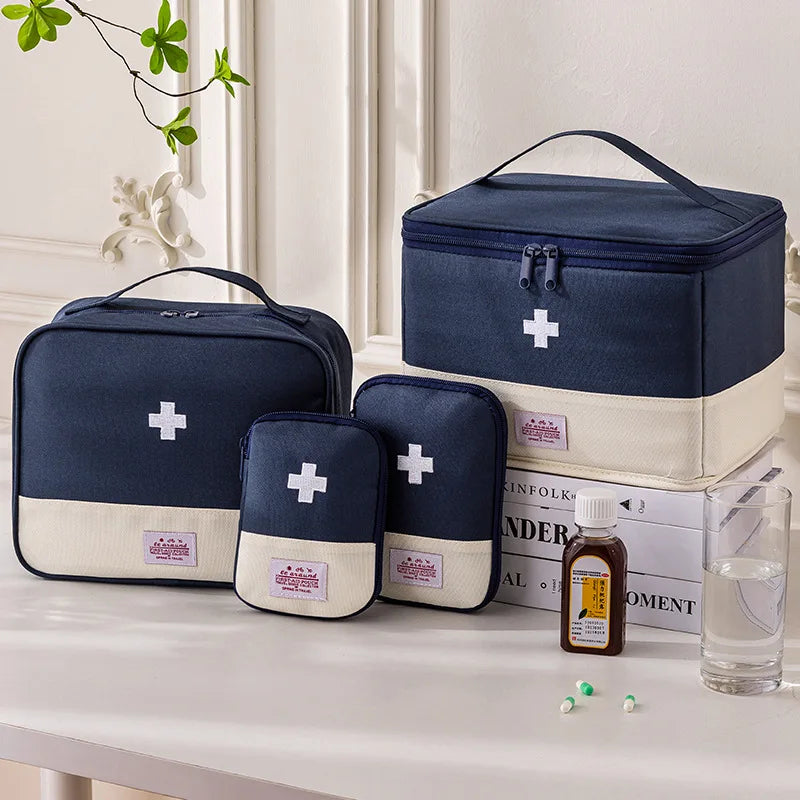Portable First Aid Kit Essential for Business Trips Outdoor Adventures Home Emergency Storage Compact Travel Health Care Supplie