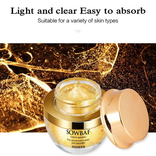 24K Golden Snail Collagen Cream Moisturizing and Skincare Essential Oil Control Facial Beauty Product Formulated for ...