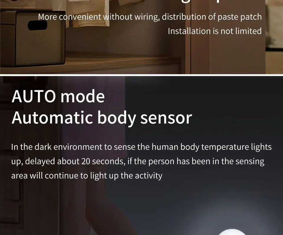 LED Motion Sensor Light Night Light USB Rechargeable Night Lamp for Kitchen Cabinet Wardrobe Lamp...