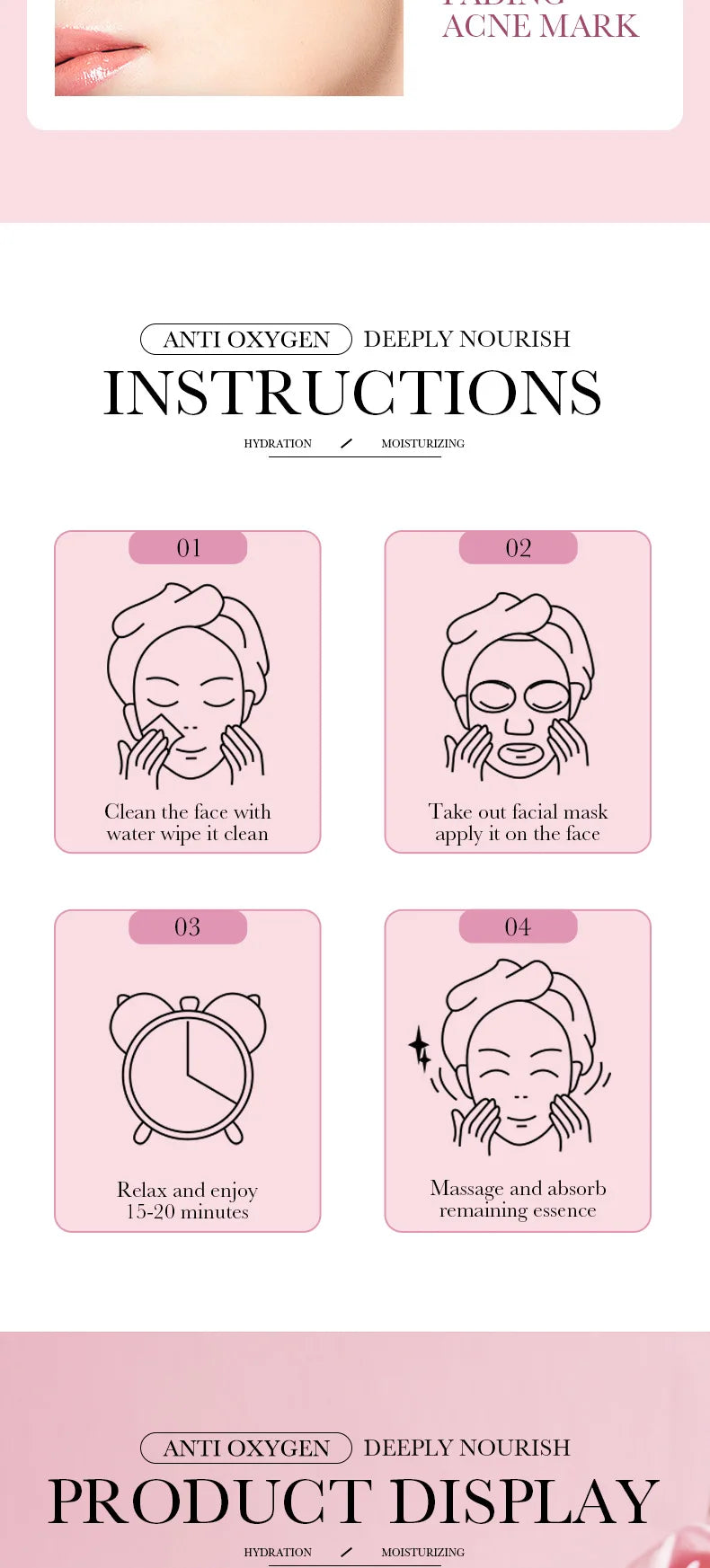 Rose Flower Extract Korean Sheet Mask packaging