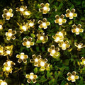 LED Solar String Lights Cherry Blossom Garland Lights Outdoor Solar Garden Patio Decor Lights Christmas Wedding Party Decoration