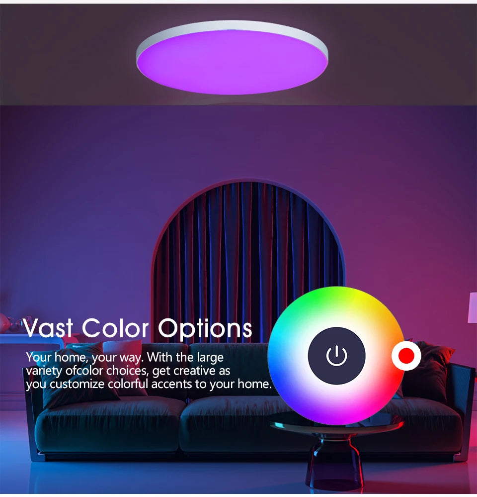 30W 36W Smart LED Ceiling Light RGB Dimming APP TUYA Remote Control Timing Indoor Home Decor Blue...