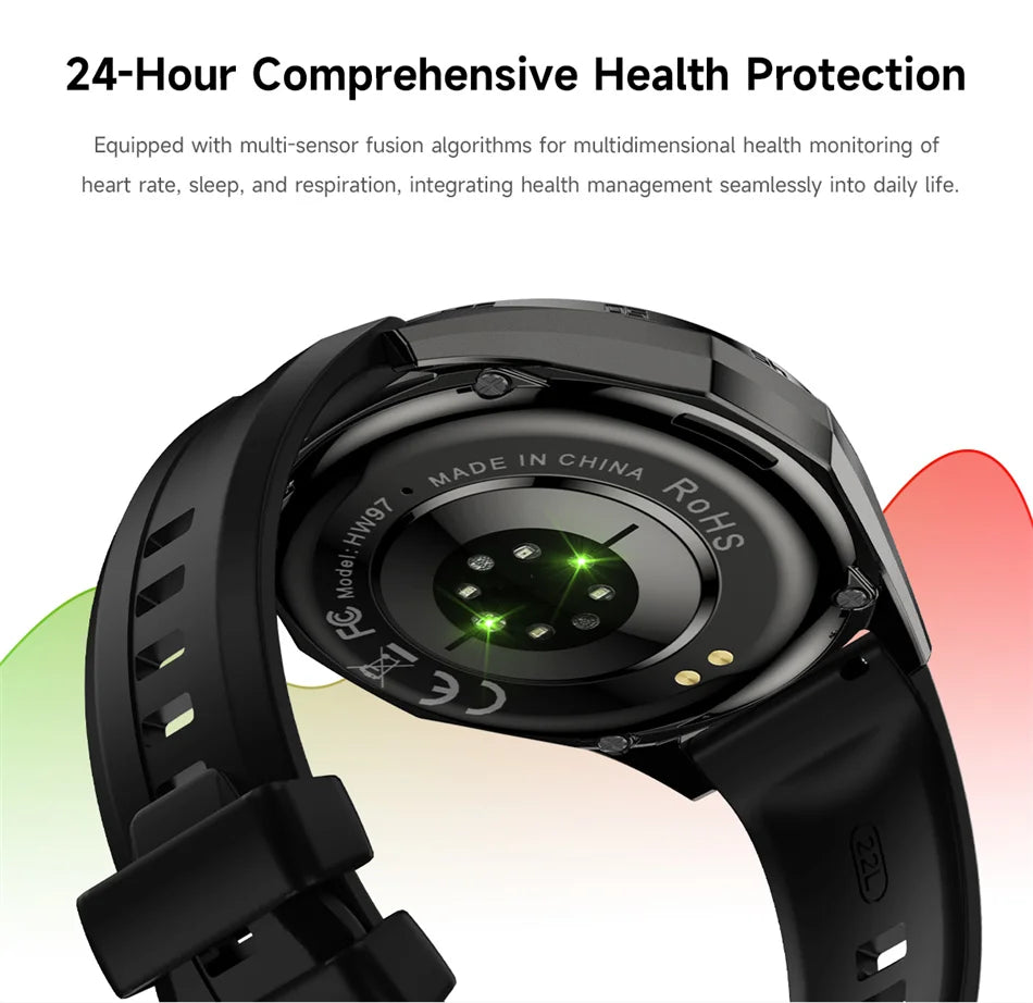 2026 New Bluetooth Call Smart Watch Men 1.53-inch AMOLED HD Screen Sports IP68 Waterproof Heart Rate Smartwatch Watch 6 Pro