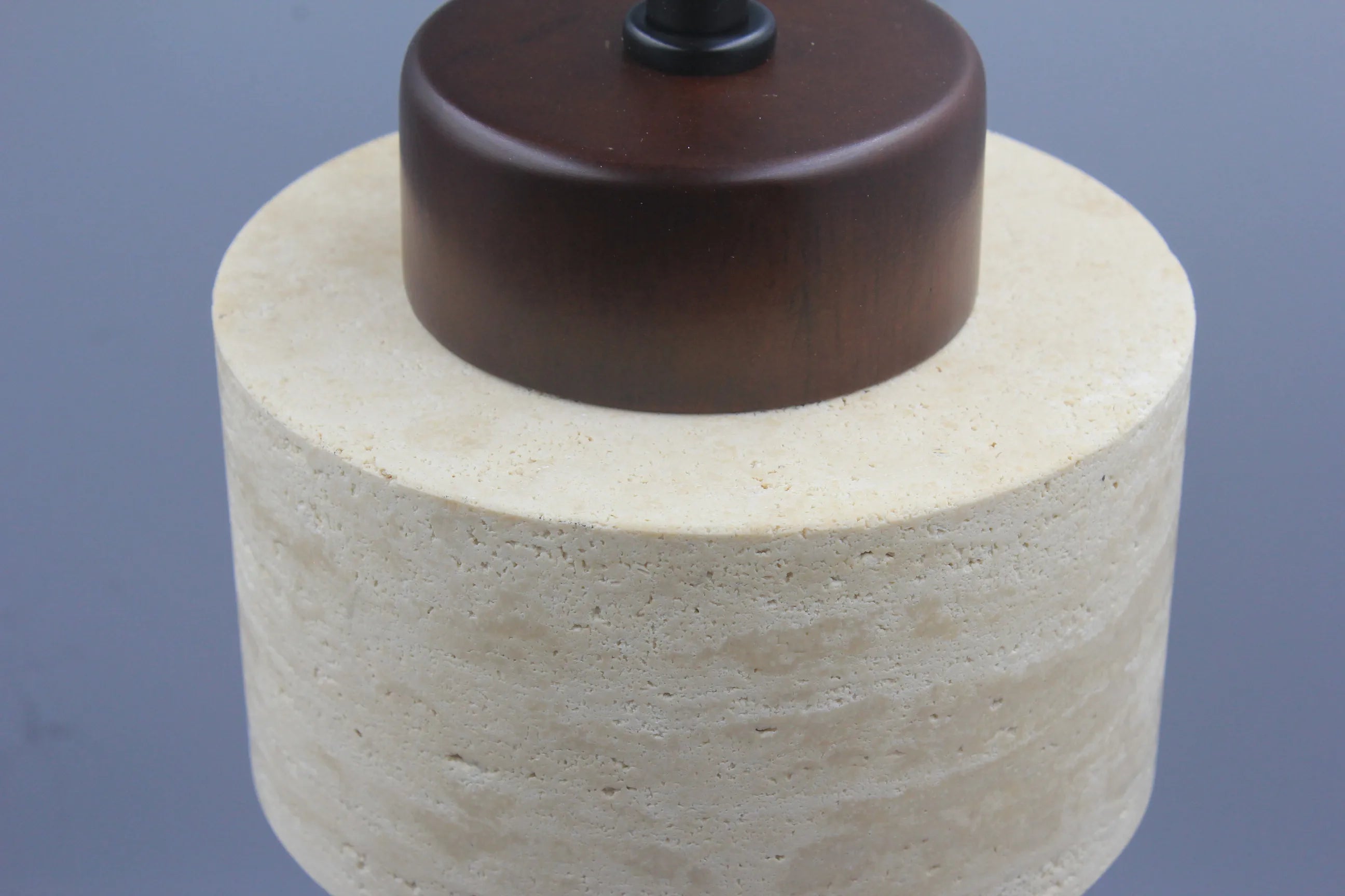 YOKO Wabi-Sabi Yellow Travertine Pendant Light, Japanese Cave Stone for Kitchen Island Restaurant Bedroom Bedside Home Decor