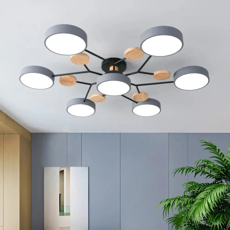 LED Chandelier with 3 Different Colors Suitable for Living Room Bedroom Hotel apartment Study Home Decoration Indoor ...
