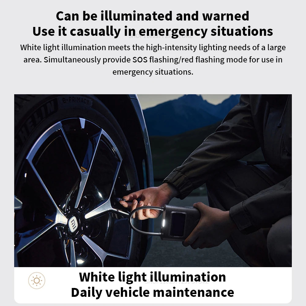 MIJIA Air Pump 2 Pro Portable Electric Inflator Pump Digital Display Inflator 150psi Max Basketball Tire 2500mAh Bike Car