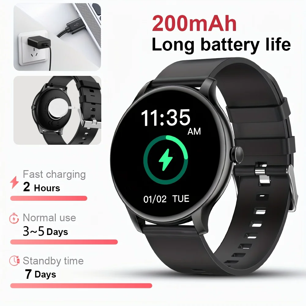 LXASFIT 2025 New Smart Watch Heart Rate Sleep Health Monitor Bluetooth Talk Ladies Sport Smart Watch for Android IOS