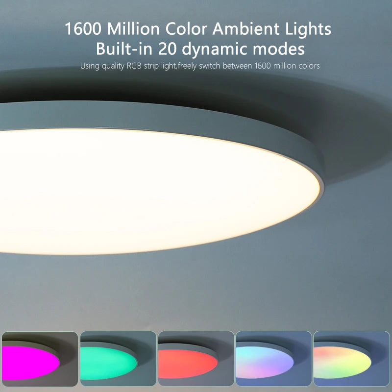 30W 36W Smart LED Ceiling Light RGB Dimming APP TUYA Remote Control Timing Indoor Home Decor Blue...