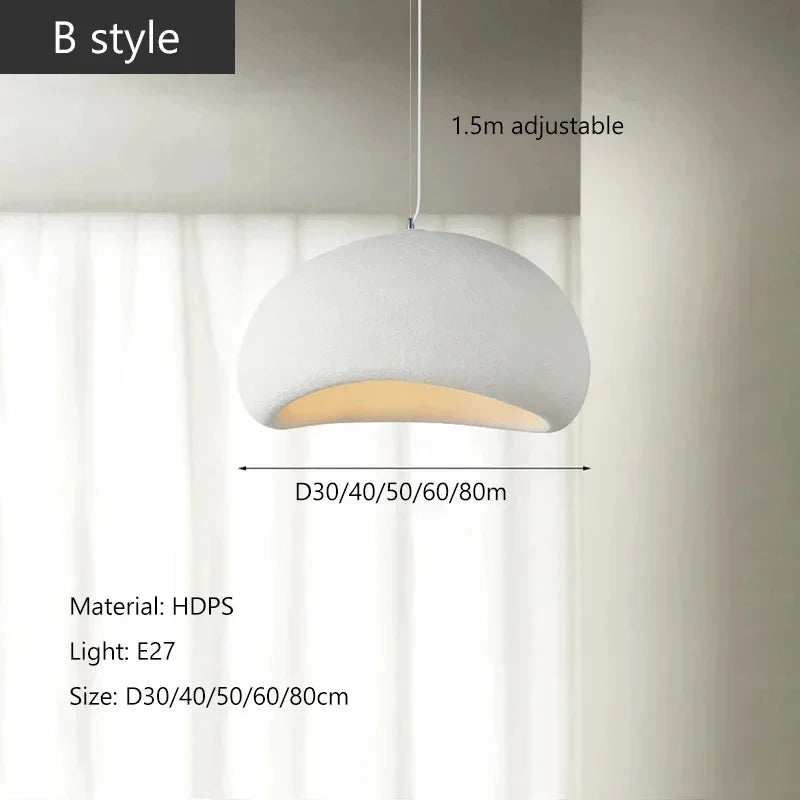 Japanese Wabi Sabi LED Ceiling Chandelier Nordic Modern Dining Bar Table Pendant Light Loft Living Room Decoration Ha...