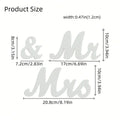 3pcs/set Wooden Mr & Mrs Sign Decoration For Wedding Party, Ceremony Check-In Desk, Dining Table, Suitable For Home, Hotel Decor