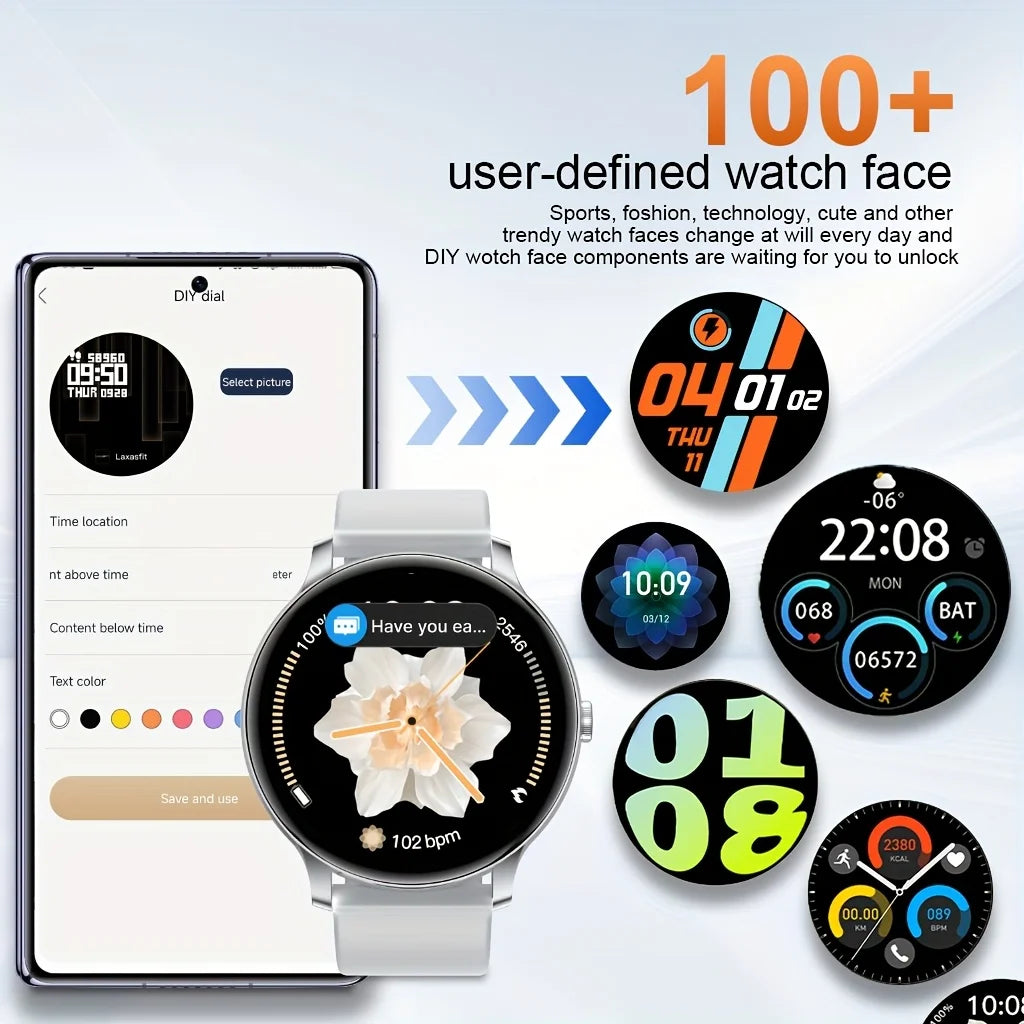 LXASFIT 2025 New Smart Watch Heart Rate Sleep Health Monitor Bluetooth Talk Ladies Sport Smart Watch for Android IOS