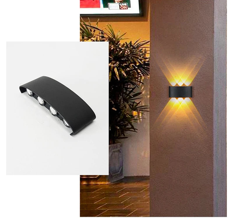 LED Up and Down Illuminated Wall Light Waterproof Interior Wall Light Bedroom Living Room Corrido...