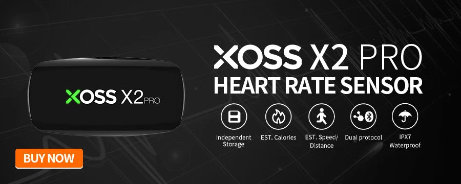 XOSS X2 Chest Strap Heart Rate Monitor for Cycling, Running, Hiking, Bluetooth ANT+ Wireless Health Fitness Smart Bicycle Sensor