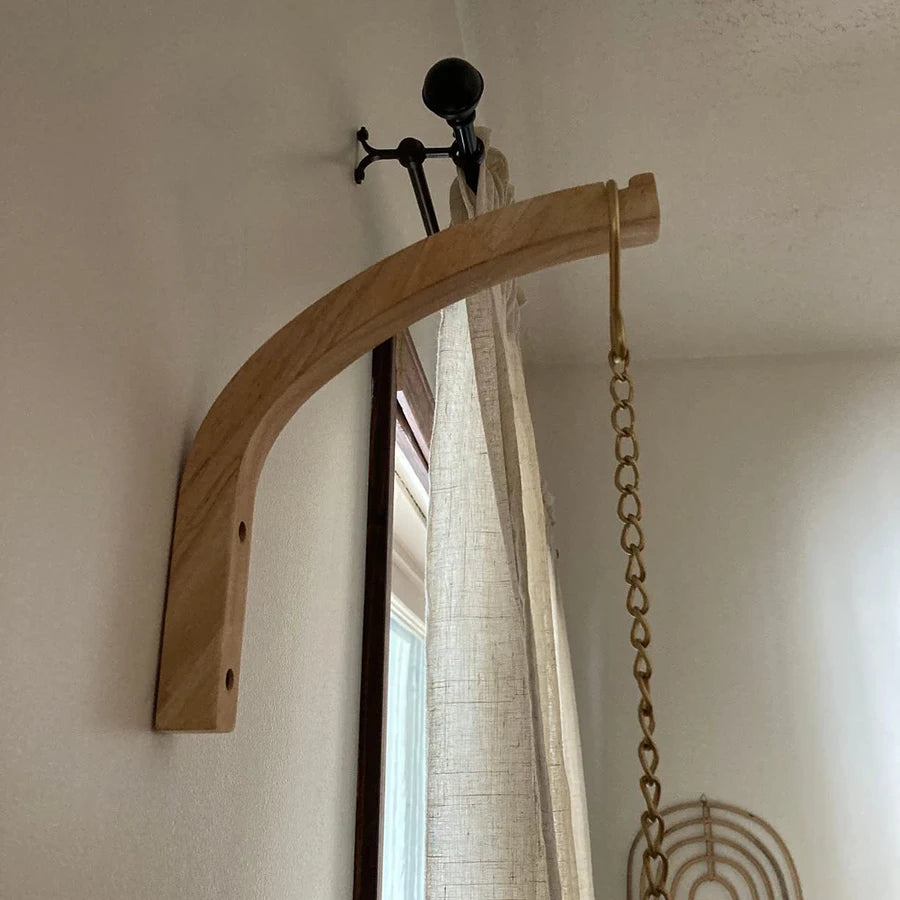 Natural Wood Wall Plant Hangers Hanging Flower Pot Hook Flower Bracket for Lanterns Wind Chimes Balcony Home Decor