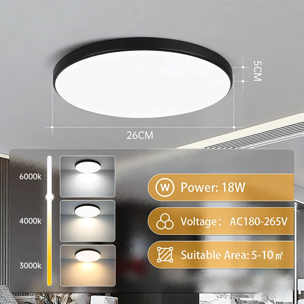 Led Ceiling Lamp Modern Ceiling Chandelier 220V Led Panel Lighting Fixture For Bedroom Kitchen Home Ultra Thin Ceilin...