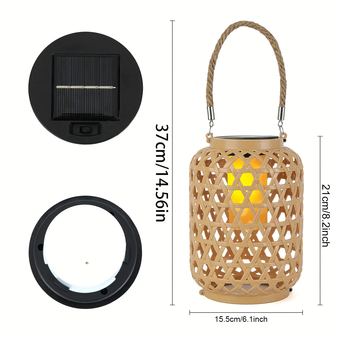 1 PC Solar Lantern Candle Lamp Outdoor Waterproof LED Lights for Garden Decorative Lighting Pathway Lighting