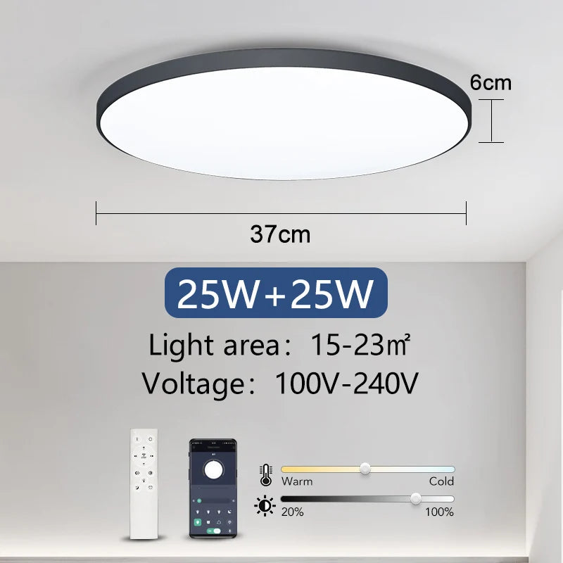 Smart Led Ceiling Lamp Dimmable Modern Led Ceiling Lights With APP Remote Control For Bedroom Living Room