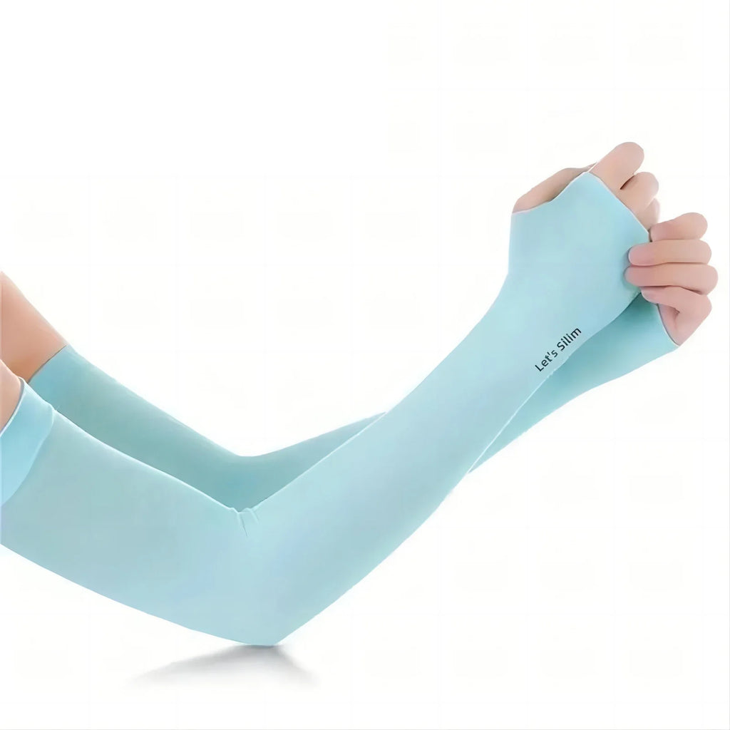 Ice Silk Sun Protection Arm Covers Unisex Elbow Cover Outdoor Cycling Running Fishing Driving Cool Anti-UV Arm Sleeves 1 Pair