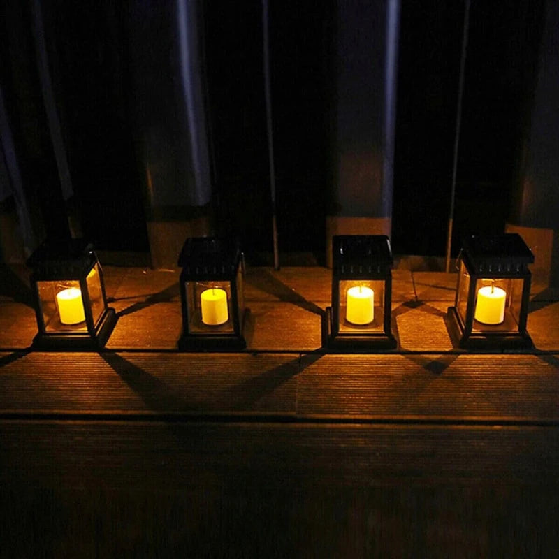 Solar Palace Lantern Hanging Candle Lamp Outdoor Solar Lights Decor Item for Lawn Landscape Patio Floor Yard Garden Atmospheric